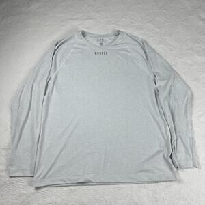 NoBull Shirt Mens XL Light Blue Long Sleeve Performance Stretch Gym Pullover